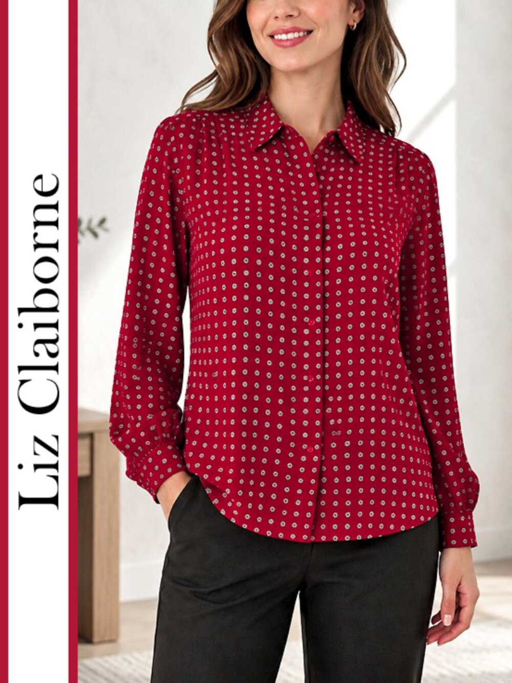 Liz Claiborne | Foulard Printed Vintage Blouse